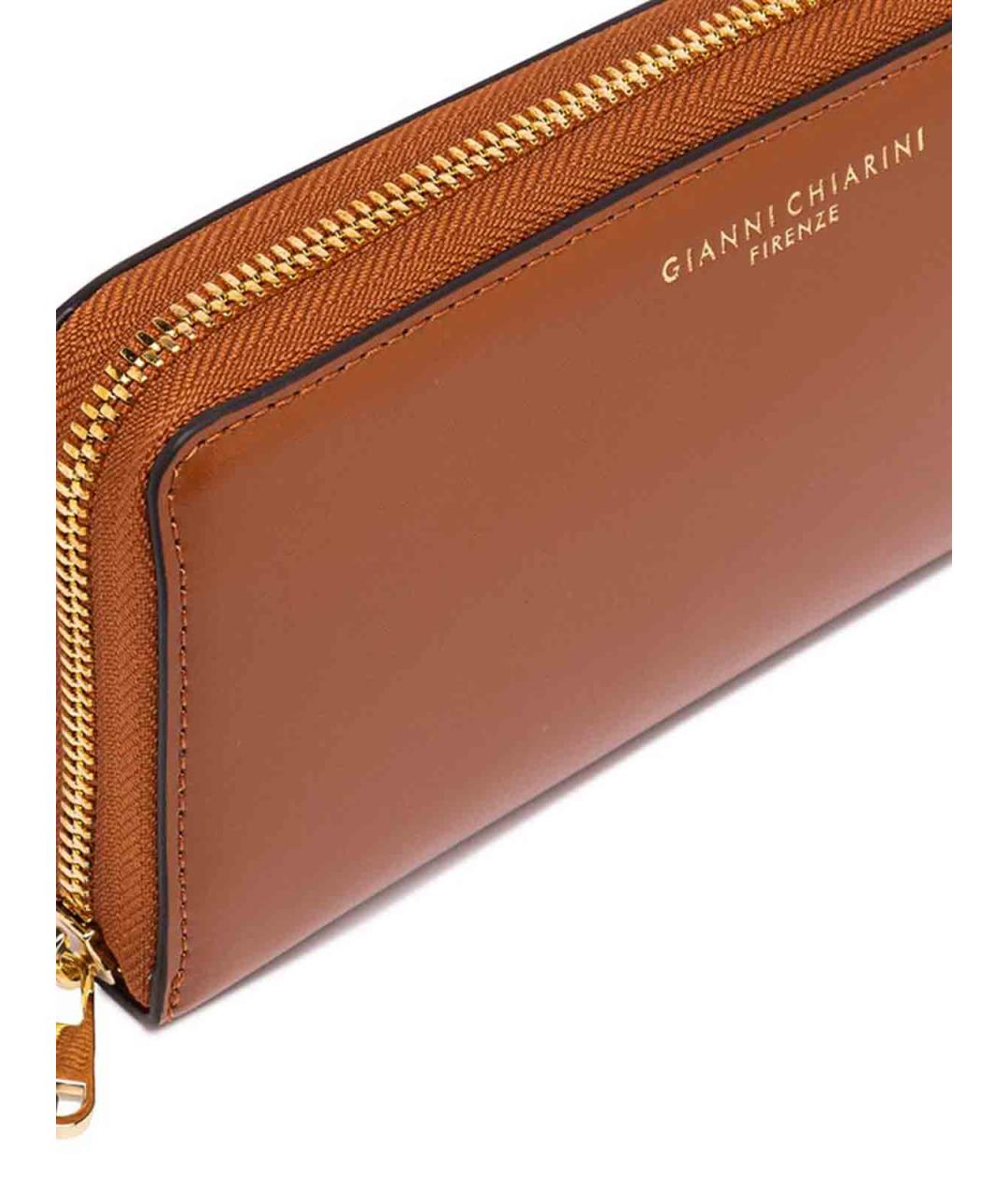 Gianni Chiarini Бежевый кожаный кошелек, фото 5