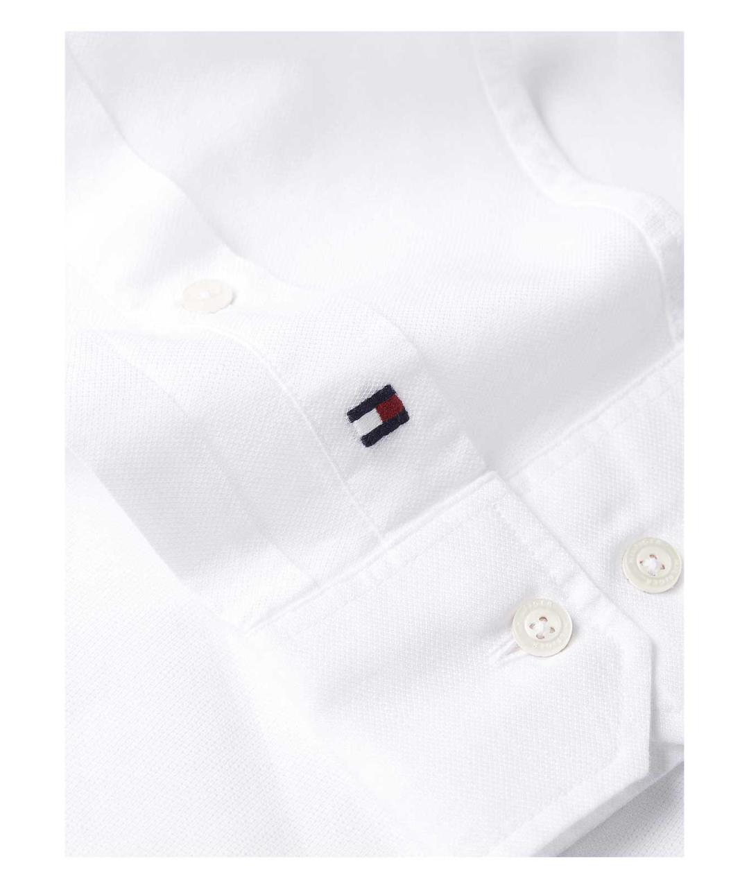 TOMMY HILFIGER Белая льняная кэжуал рубашка, фото 4