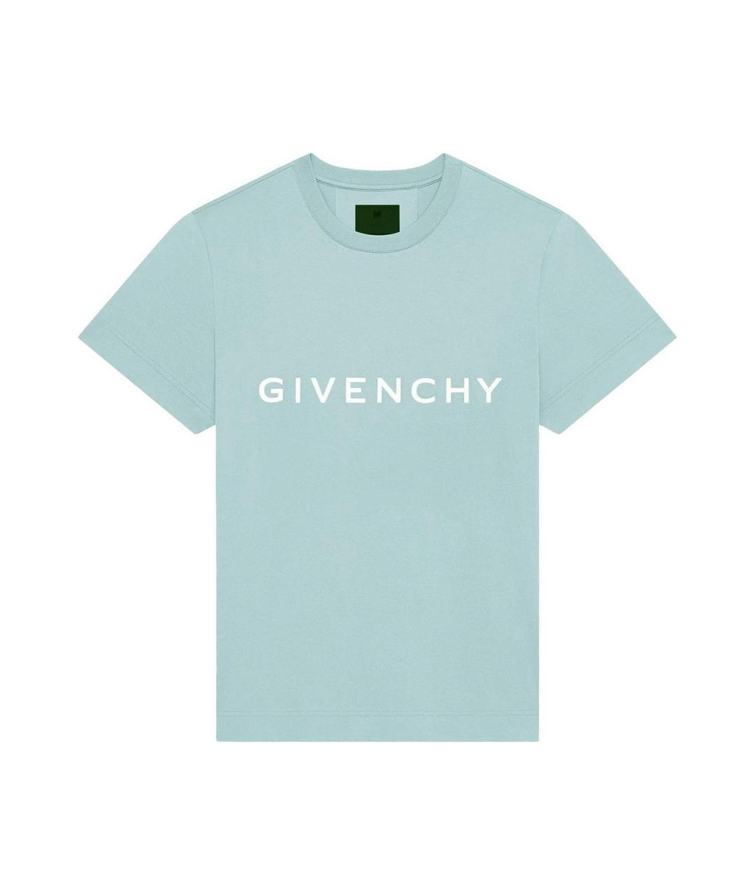 GIVENCHY Синяя хлопковая футболка, фото 1