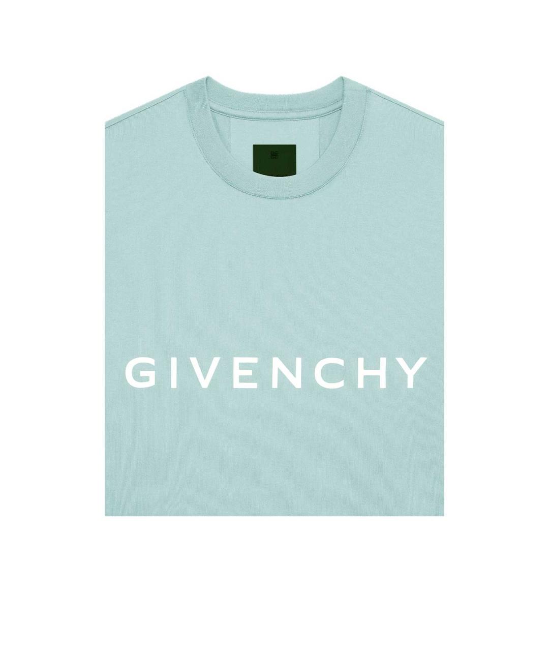 GIVENCHY Синяя хлопковая футболка, фото 2