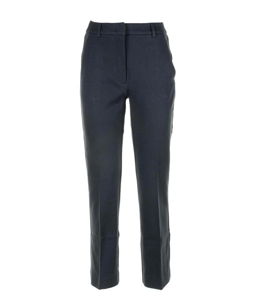 WEEKEND MAX MARA Синие хлопковые брюки широкие, фото 1