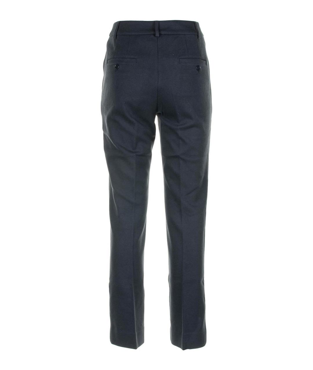 WEEKEND MAX MARA Синие хлопковые брюки широкие, фото 2