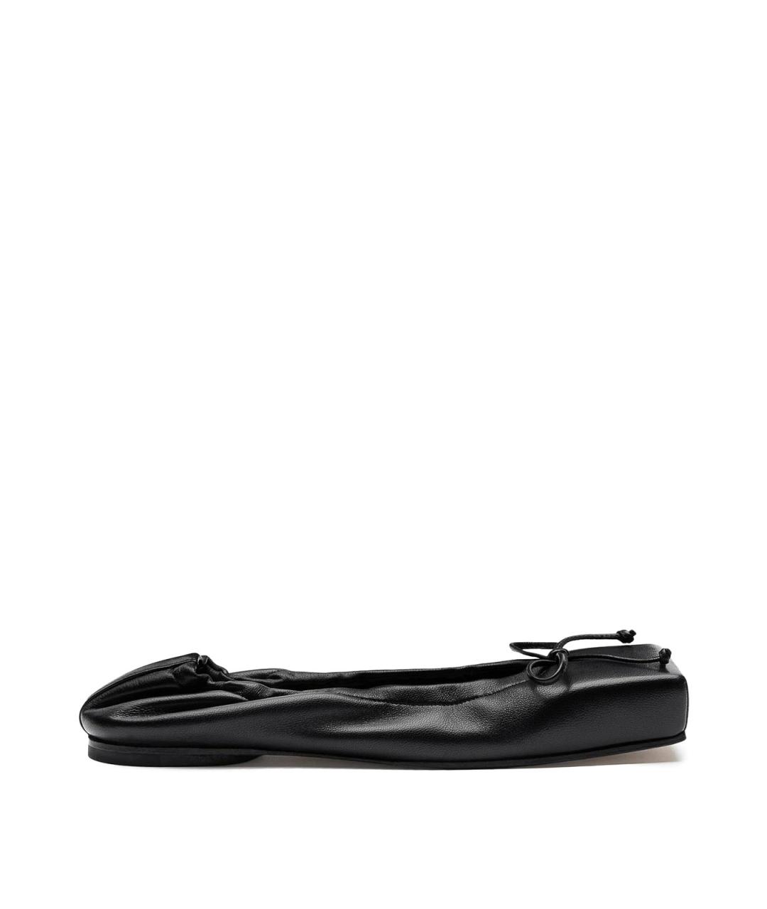 JACQUEMUS Черные кожаные балетки, фото 1