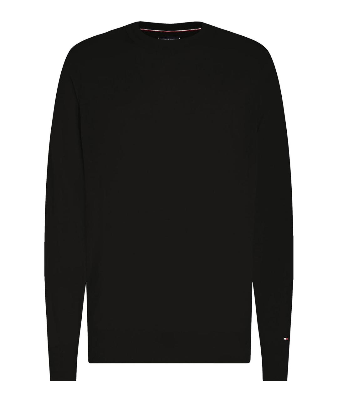 TOMMY HILFIGER Черный хлопковый джемпер / свитер, фото 1