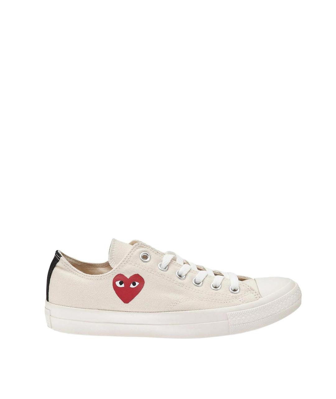COMME DES GARÇONS Бежевые текстильные кеды, фото 1