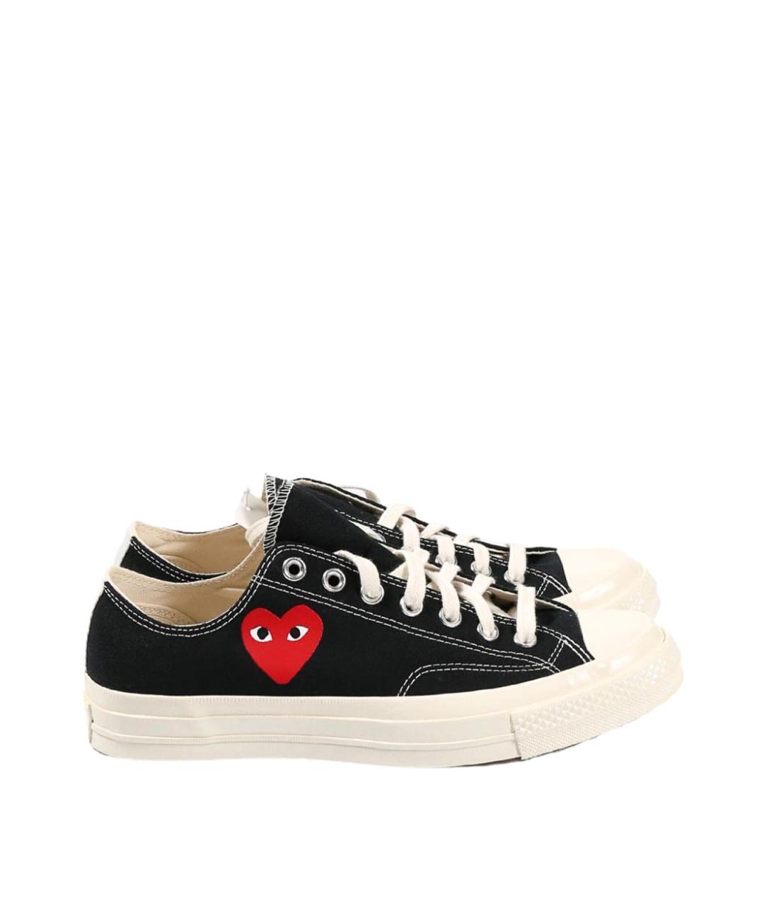 COMME DES GARÇONS PLAY Черные резиновые кроссовки, фото 1
