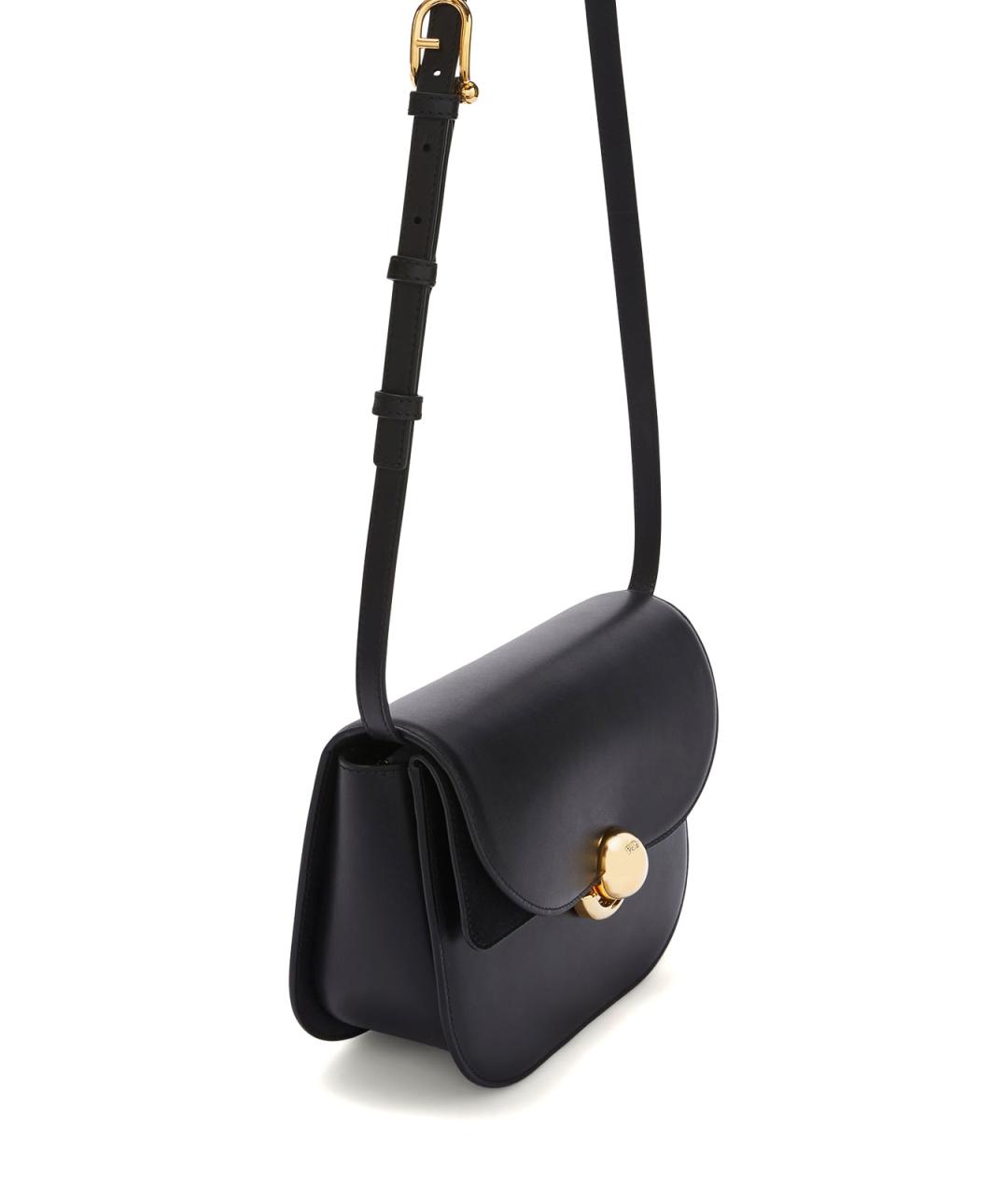 FURLA Черная кожаная сумка через плечо, фото 3
