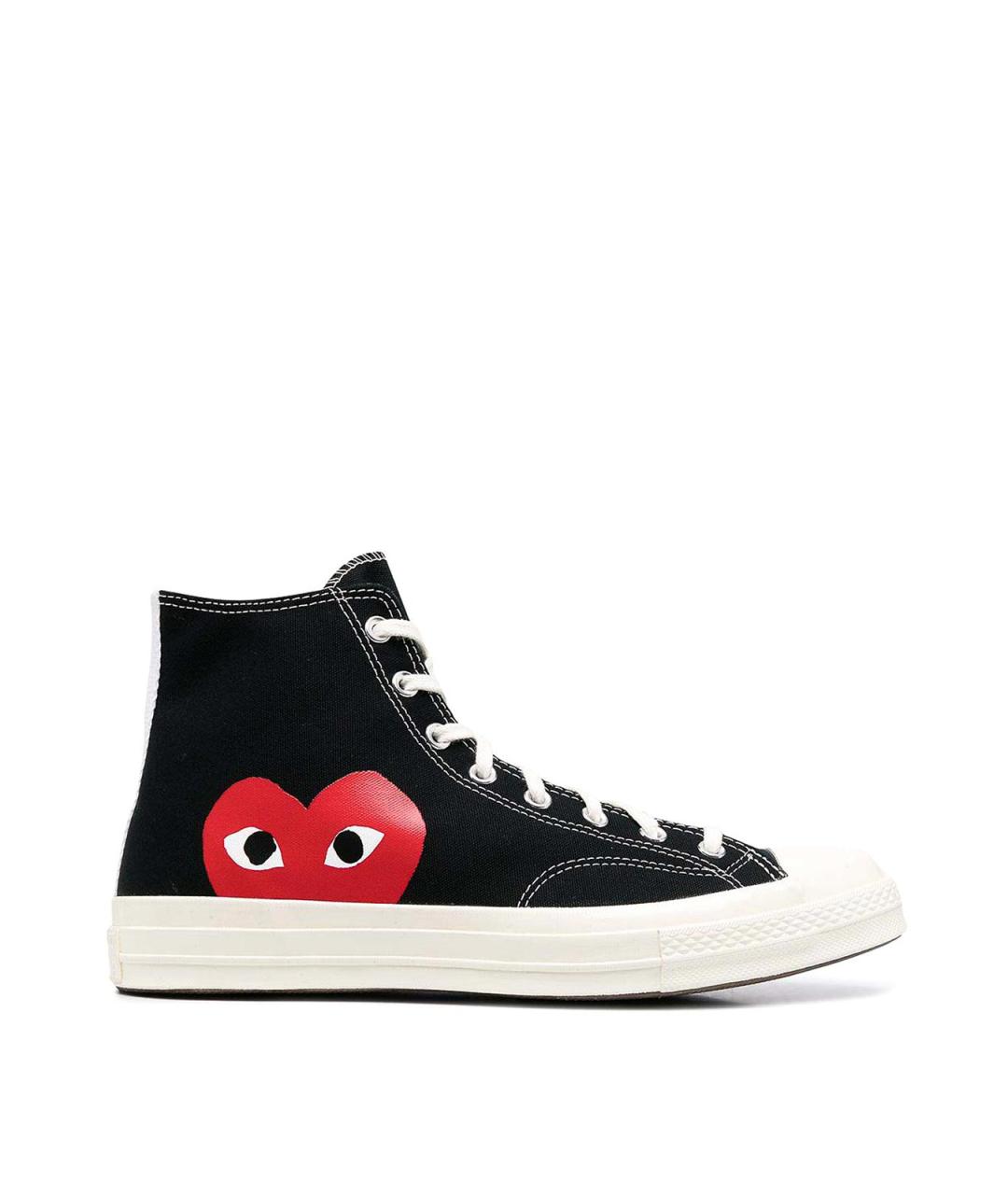 COMME DES GARÇONS Черные текстильные кеды, фото 1