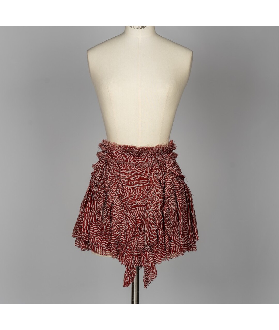 ISABEL MARANT Красная шелковая юбка мини, фото 4