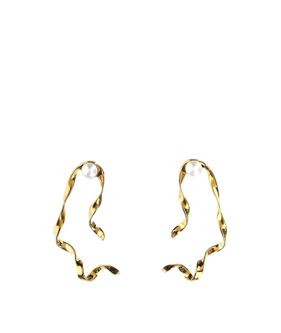 DRIES VAN NOTEN Золотые металлические серьги, фото 1