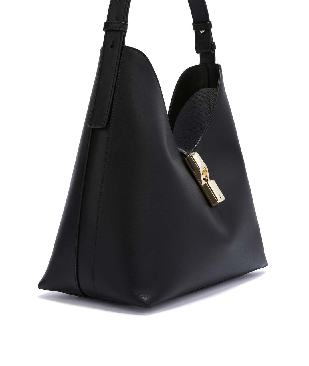 FURLA Черная кожаная сумка тоут, фото 3