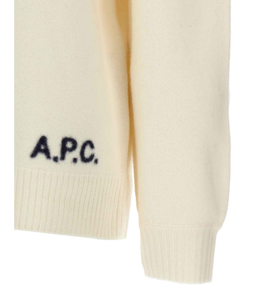 A.P.C. Белый шерстяной джемпер / свитер, фото 4