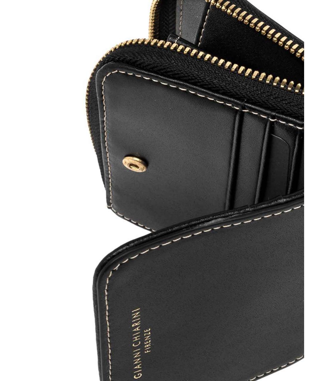 Gianni Chiarini Черный кожаный кошелек, фото 4