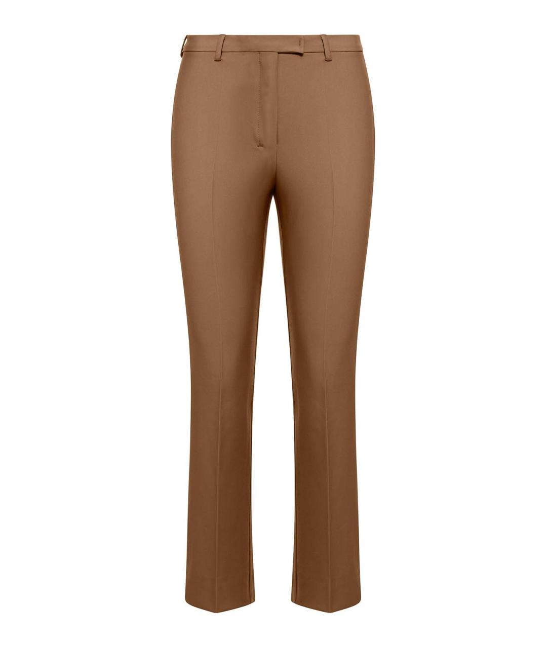 'S MAX MARA Бежевые хлопковые прямые брюки, фото 1