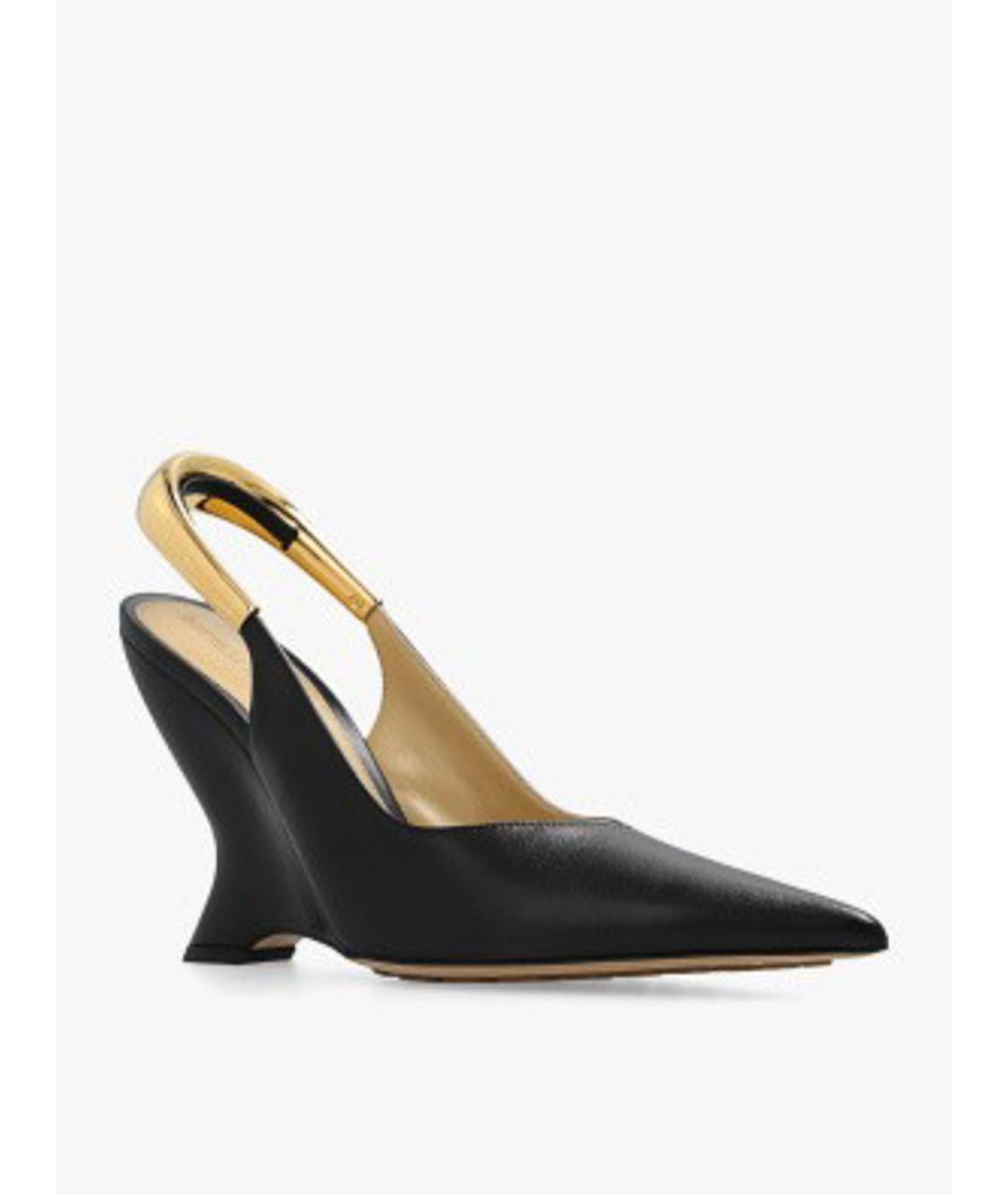 BOTTEGA VENETA Черные кожаные туфли, фото 2