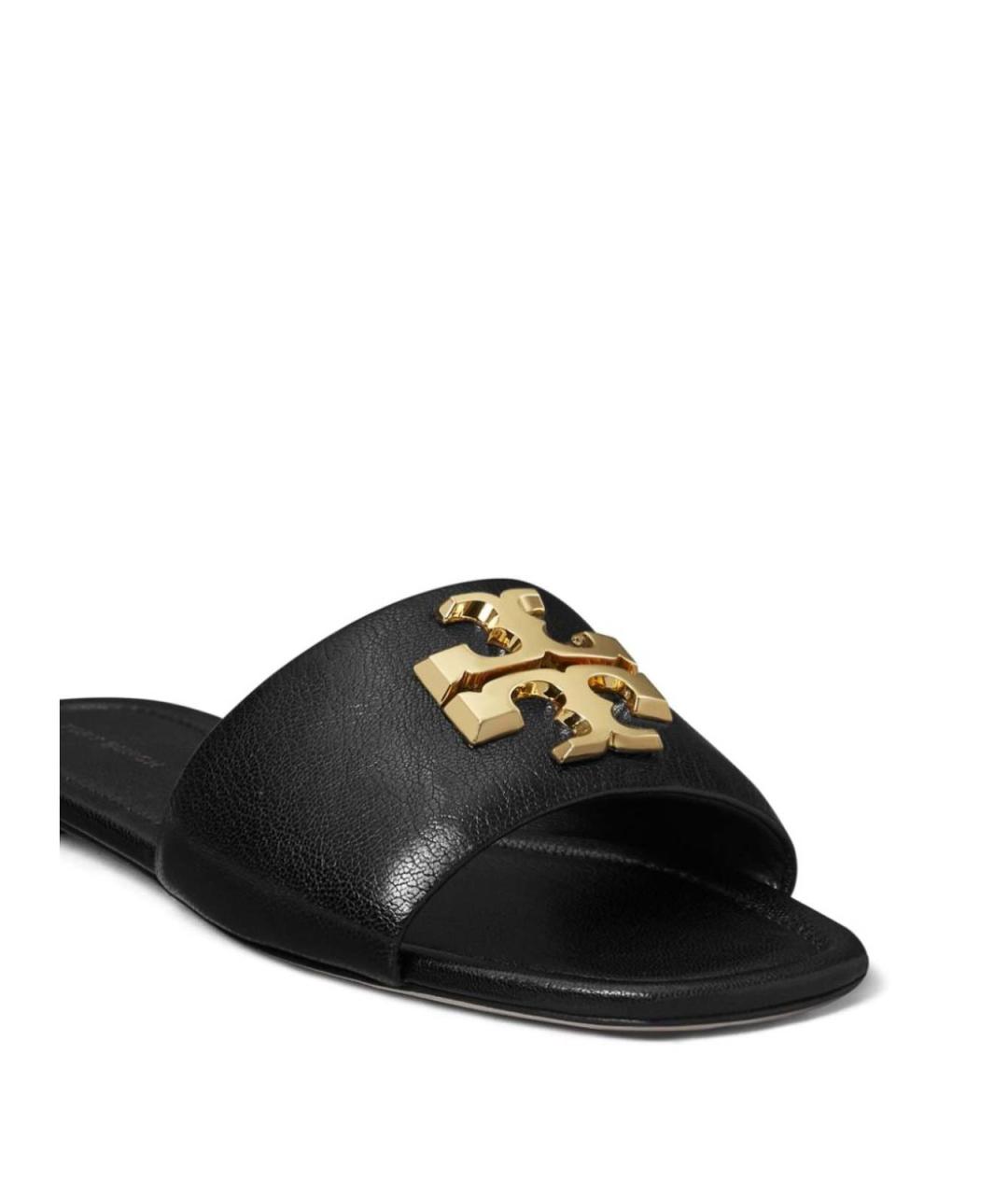 TORY BURCH Черные кожаные сандалии, фото 2