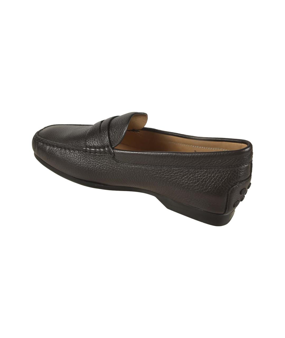 TOD'S Черные кожаные лоферы, фото 3