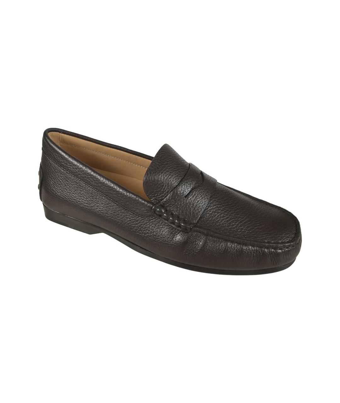 TOD'S Черные кожаные лоферы, фото 2