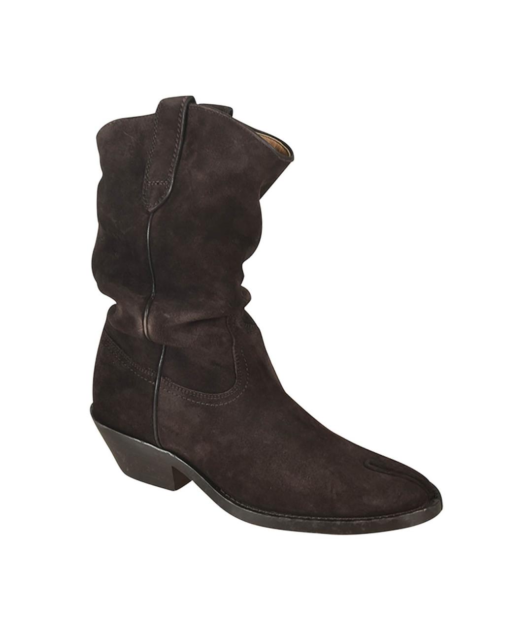 MAISON MARGIELA Черные кожаные сапоги, фото 2