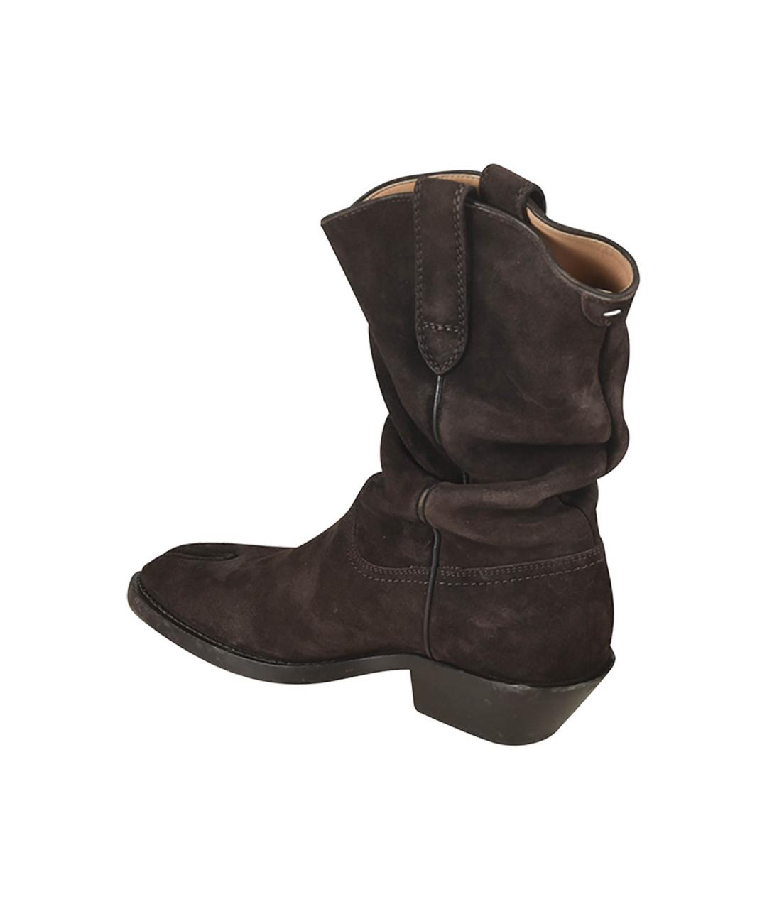 MAISON MARGIELA Черные кожаные сапоги, фото 3