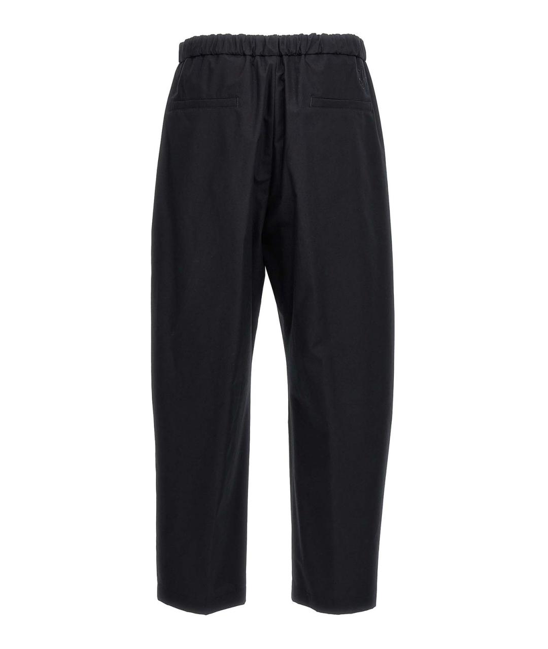 JIL SANDER Синие хлопковые повседневные брюки, фото 2