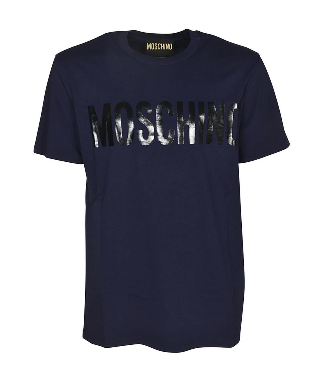MOSCHINO Черная хлопковая футболка, фото 1
