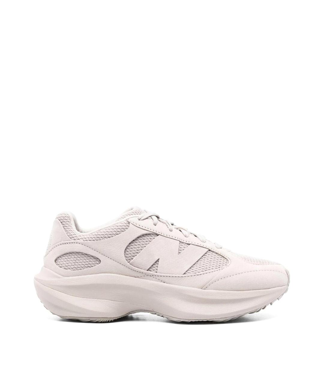 NEW BALANCE Серые кожаные низкие кроссовки / кеды, фото 1