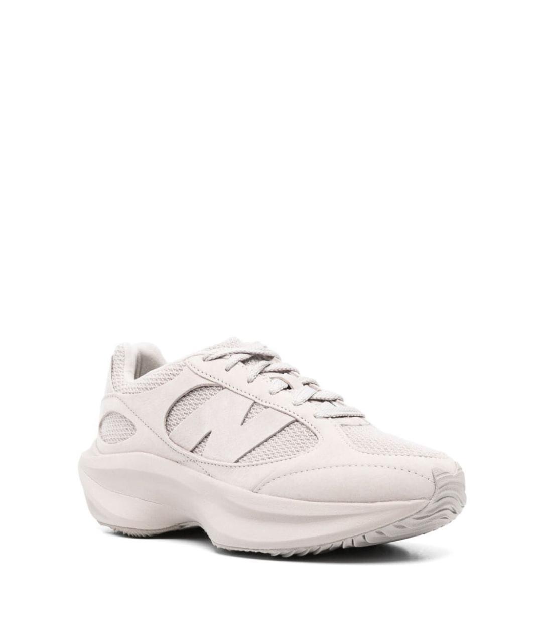 NEW BALANCE Серые кожаные низкие кроссовки / кеды, фото 3
