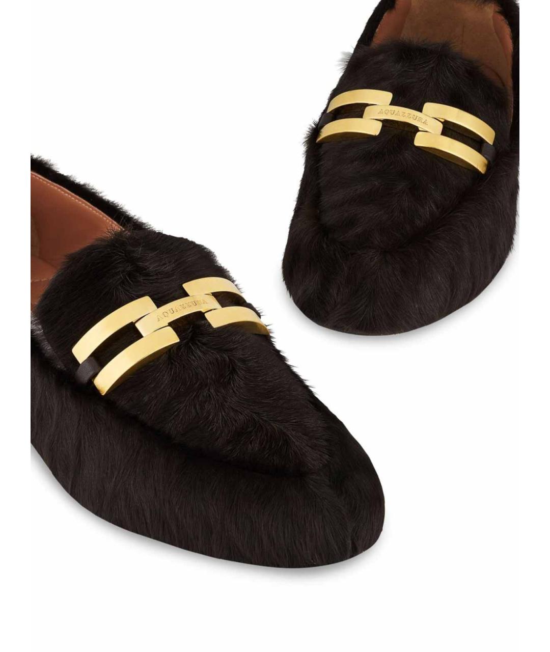AQUAZZURA Коричневые замшевые лоферы, фото 5