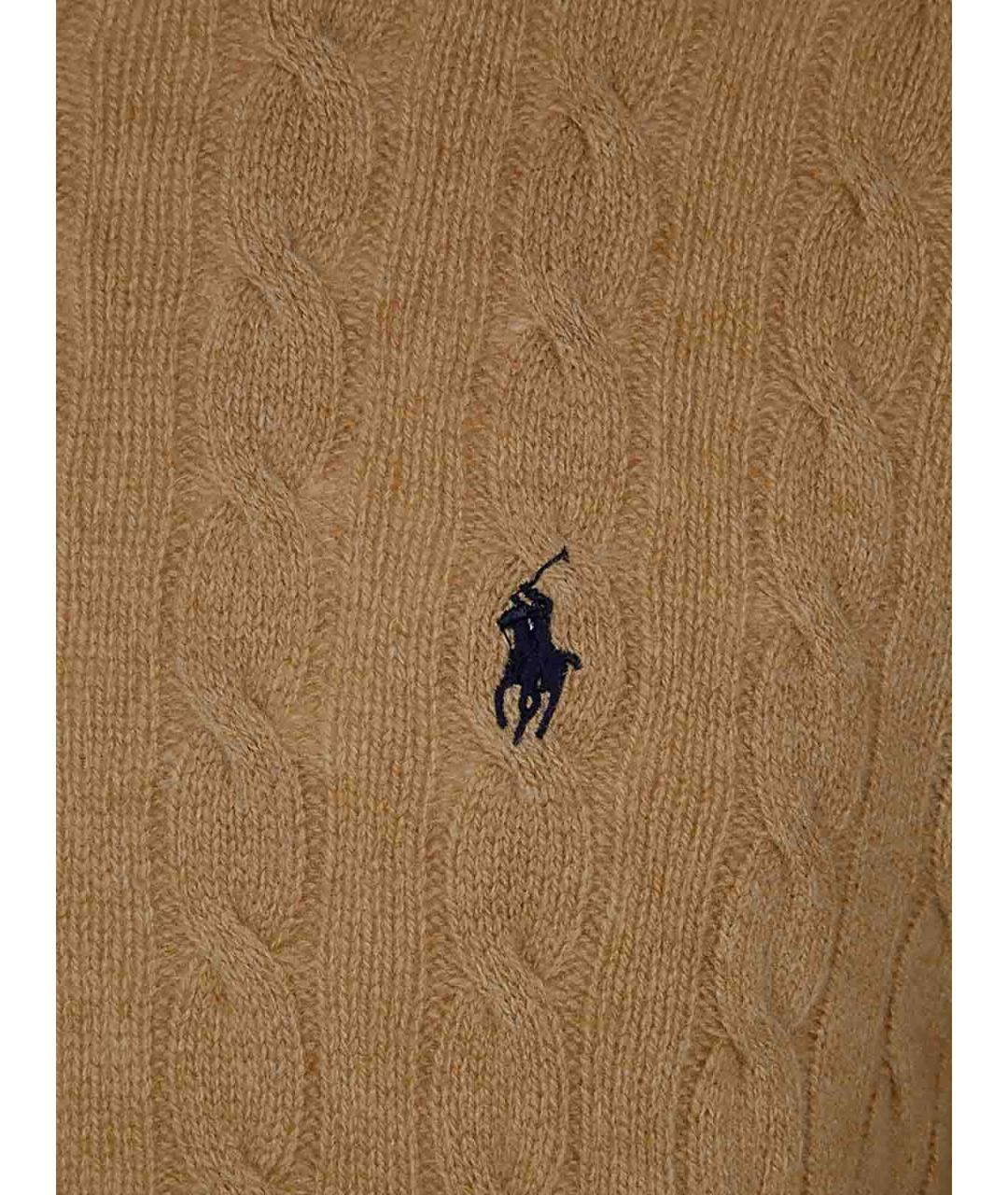 POLO RALPH LAUREN Коричневый кашемировый джемпер / свитер, фото 4