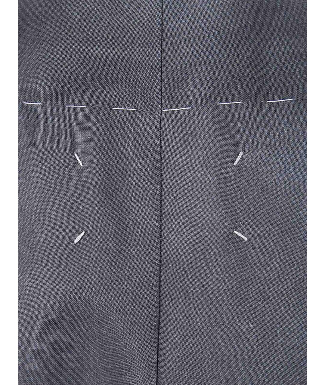 MAISON MARGIELA Серые шерстяные брюки узкие, фото 3