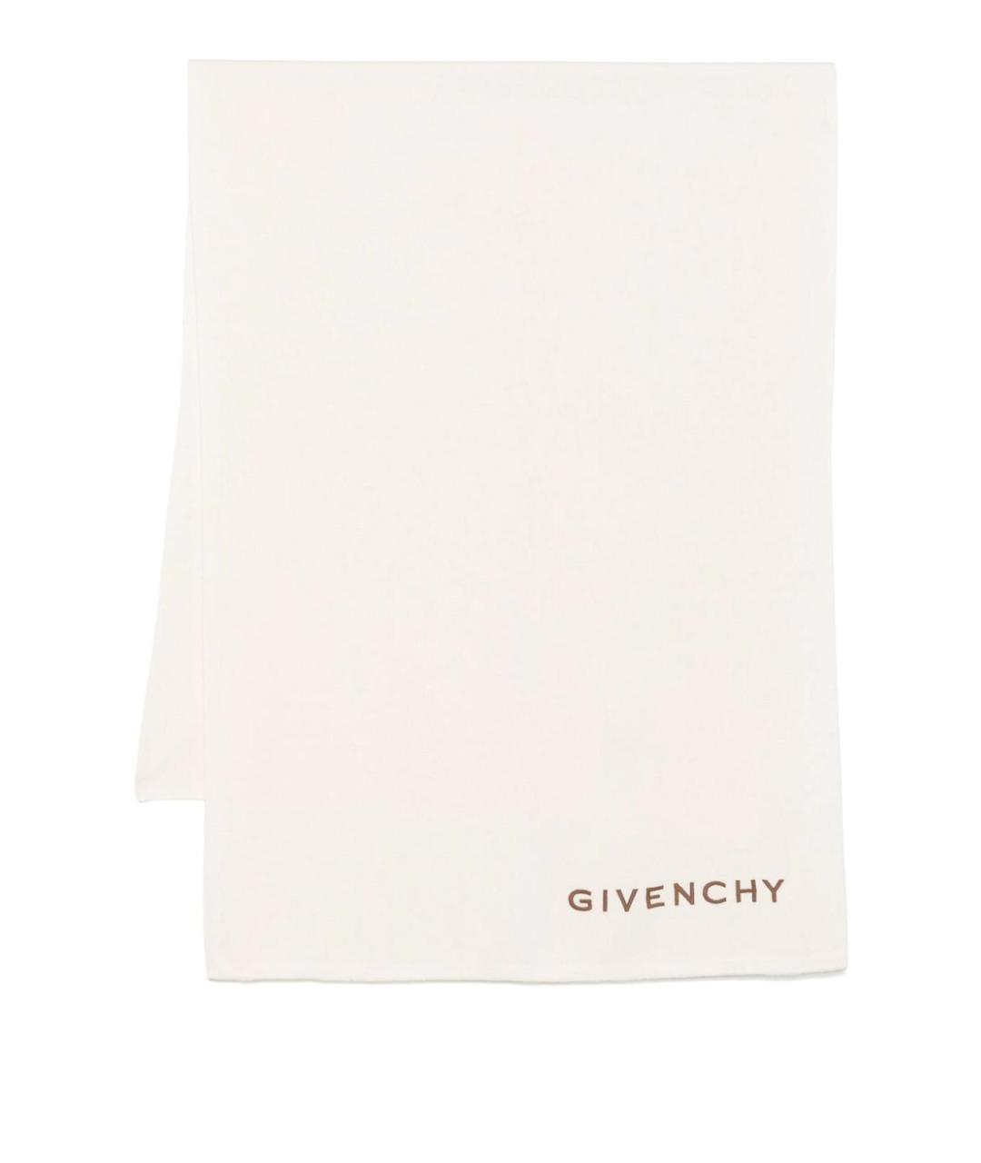 GIVENCHY Бежевый шерстяной шарф, фото 1