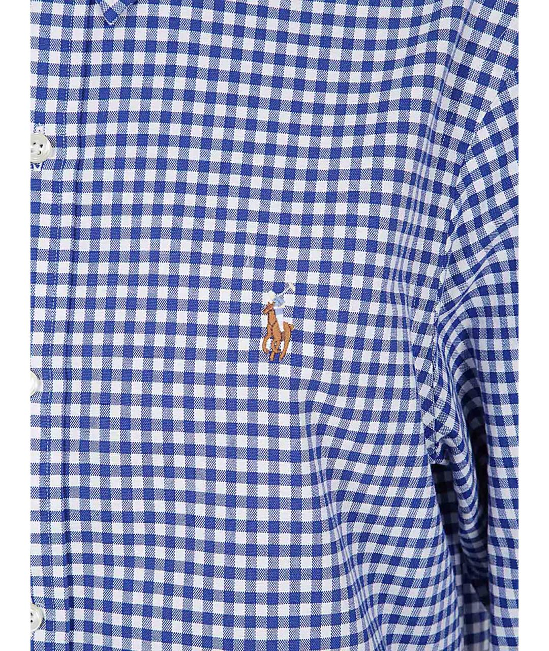 POLO RALPH LAUREN Синяя хлопковая классическая рубашка, фото 3