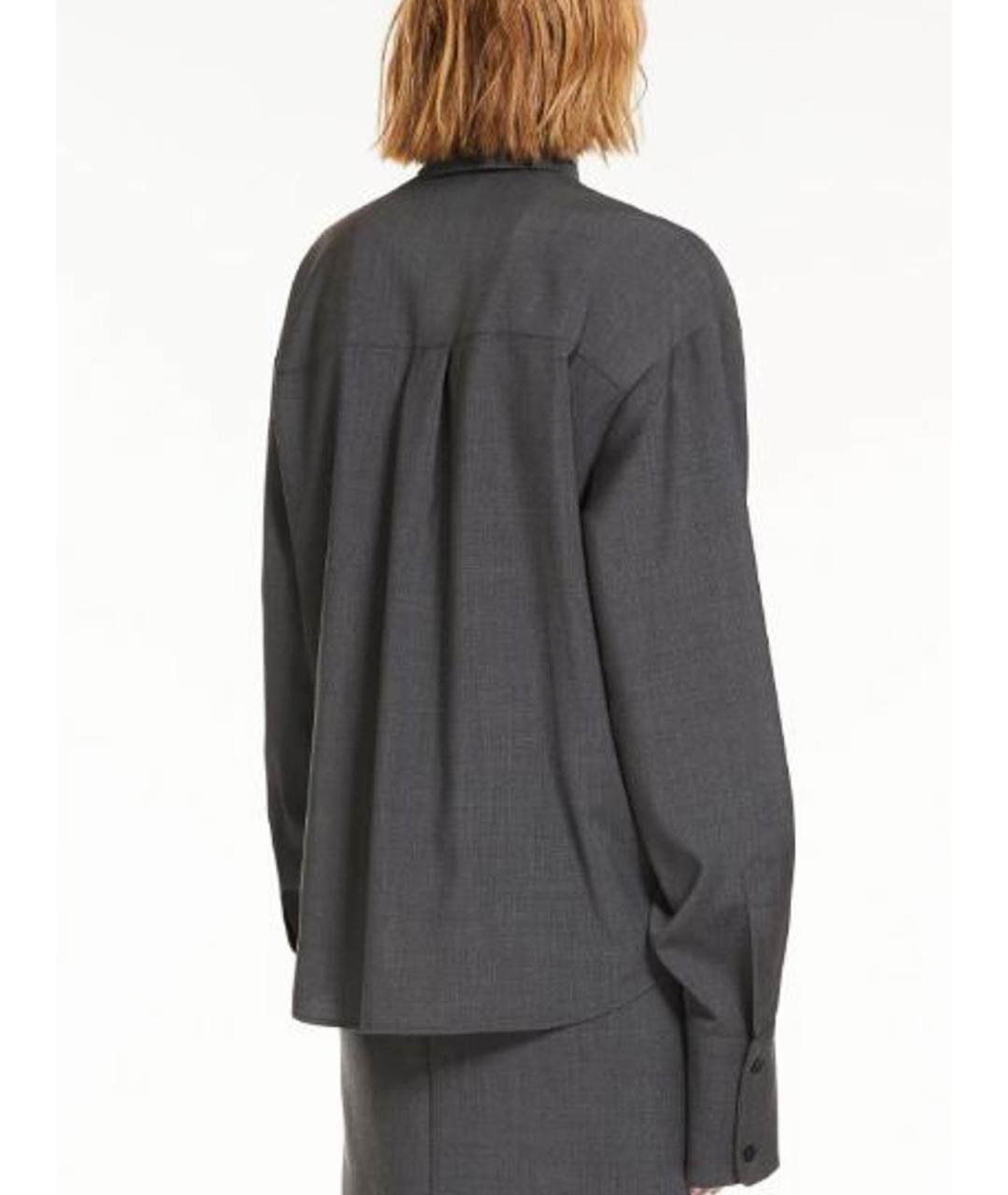 SPORTMAX Серая шерстяная рубашка, фото 2