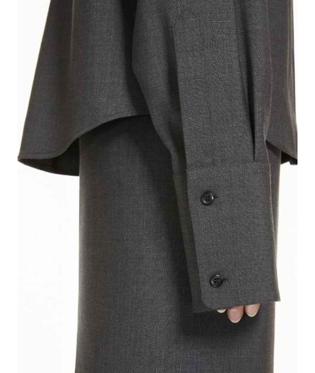 SPORTMAX Серая шерстяная рубашка, фото 3