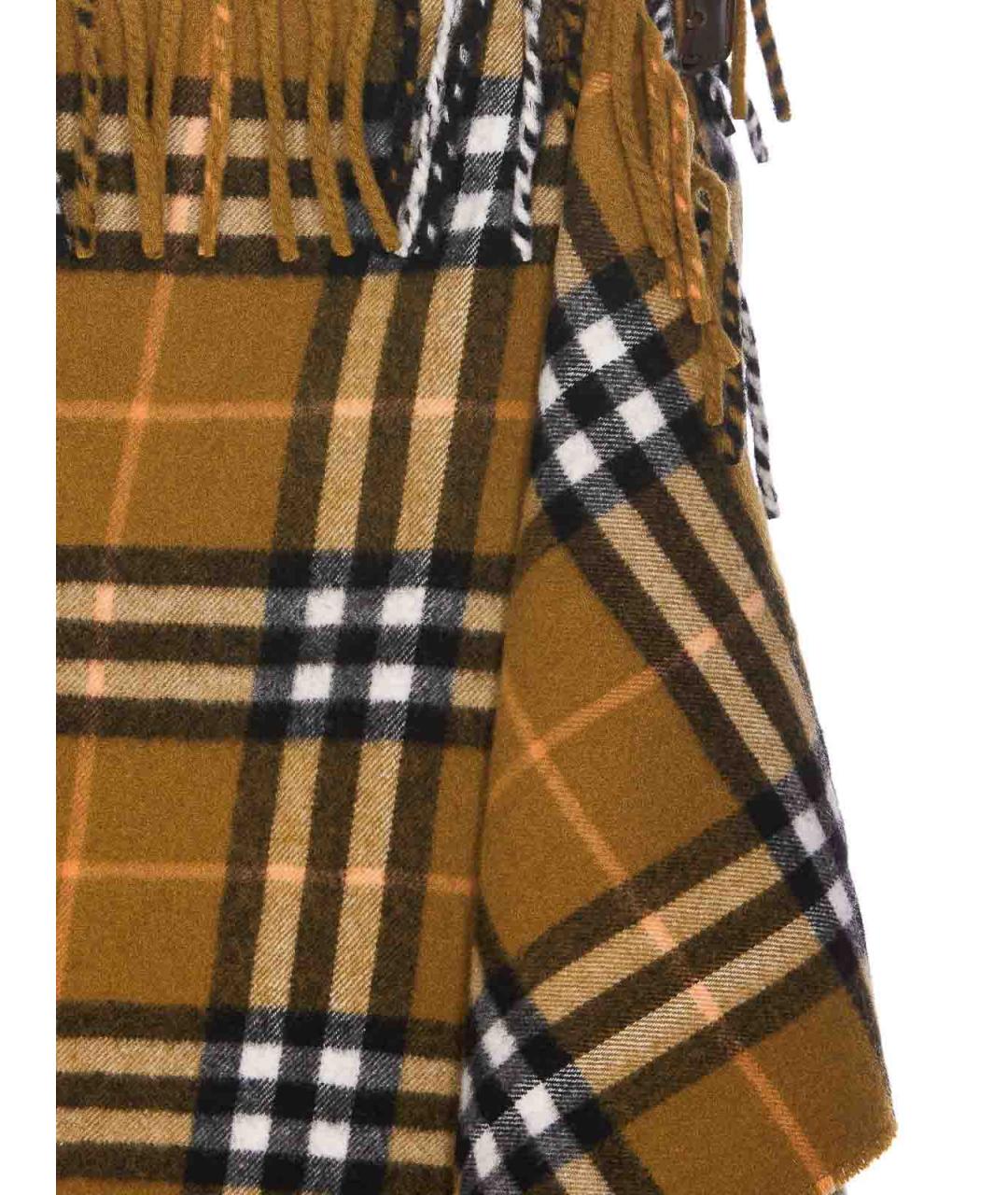 BURBERRY Мульти кашемировая юбка мини, фото 4