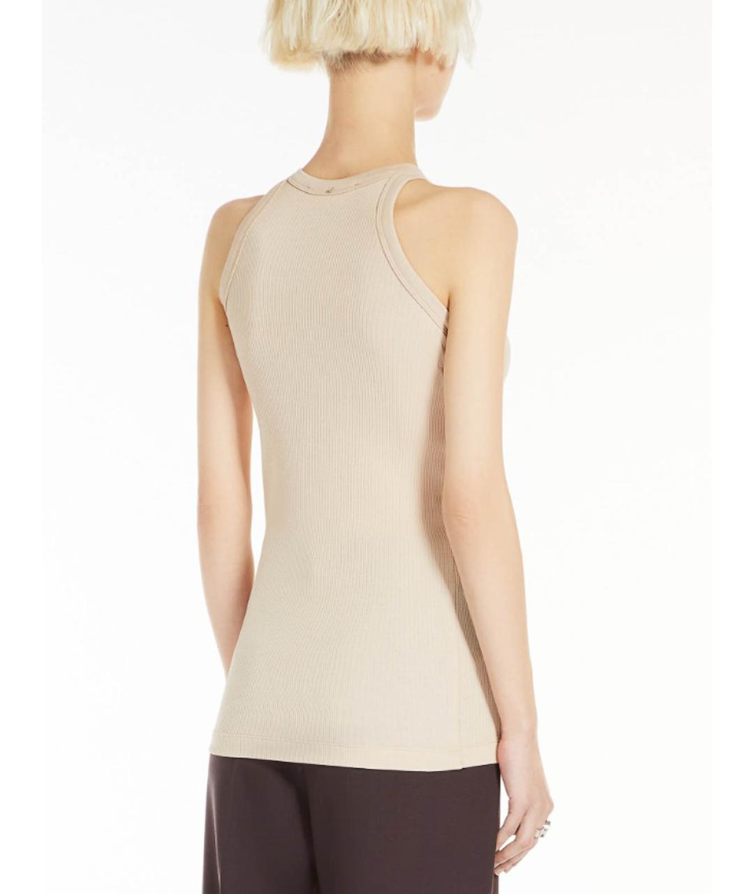 SPORTMAX Бежевая майка, фото 4