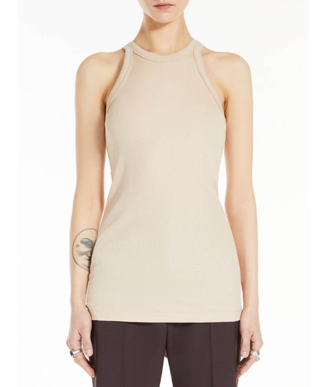 SPORTMAX Бежевая майка, фото 3