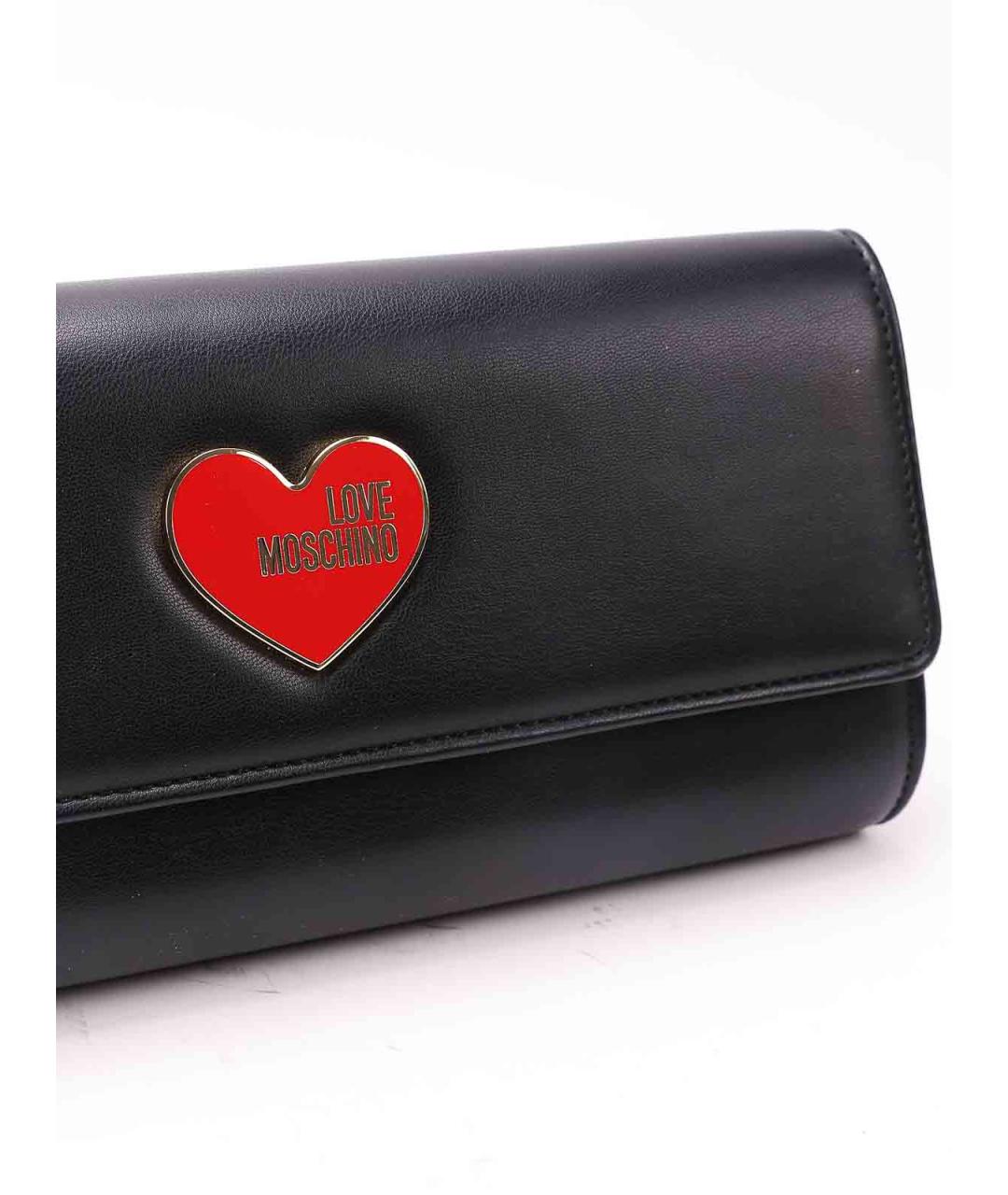 LOVE MOSCHINO Черная сумка через плечо из искусственной кожи, фото 4