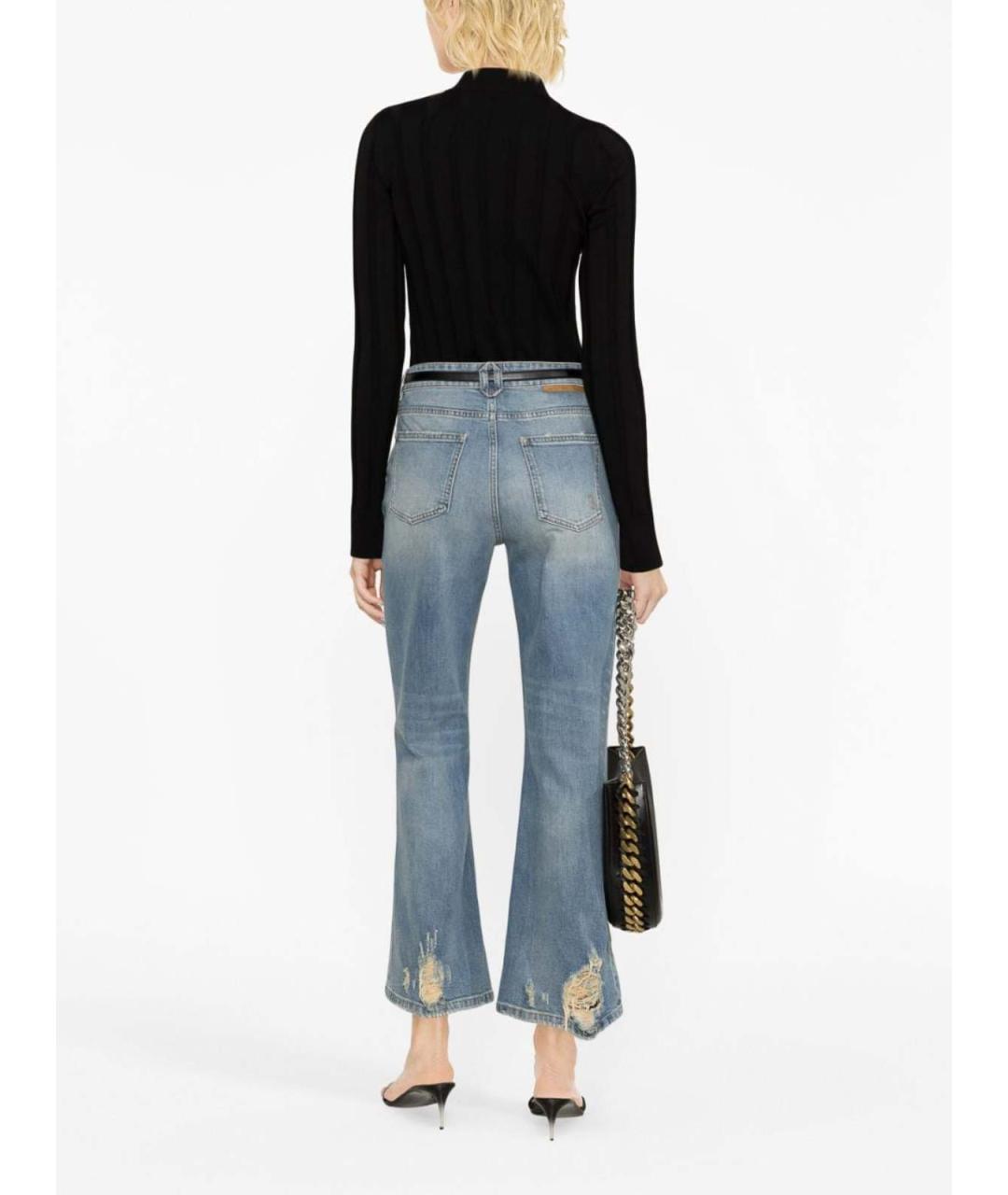 STELLA MCCARTNEY Синие хлопко-эластановые джинсы клеш, фото 6