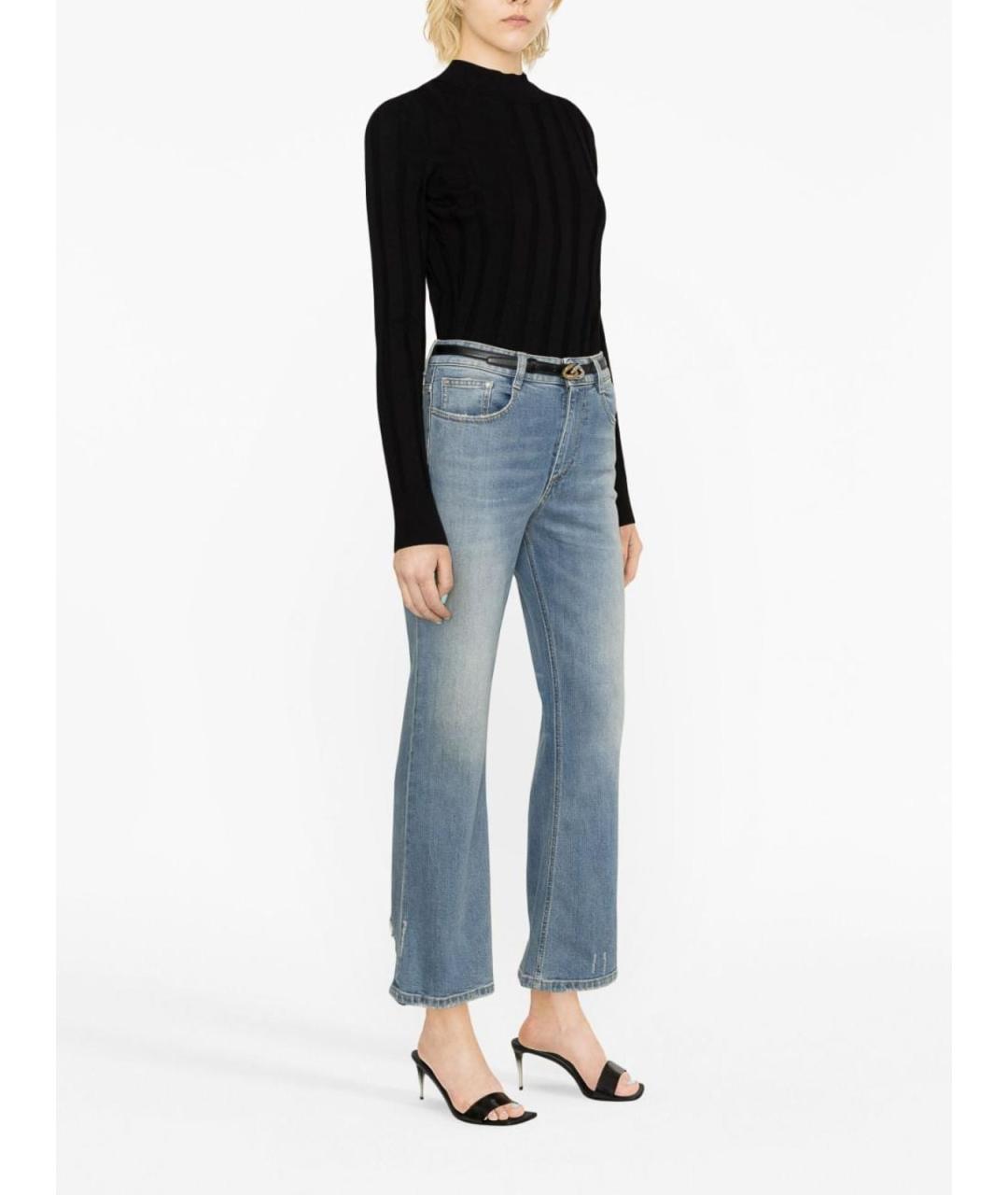 STELLA MCCARTNEY Синие хлопко-эластановые джинсы клеш, фото 4