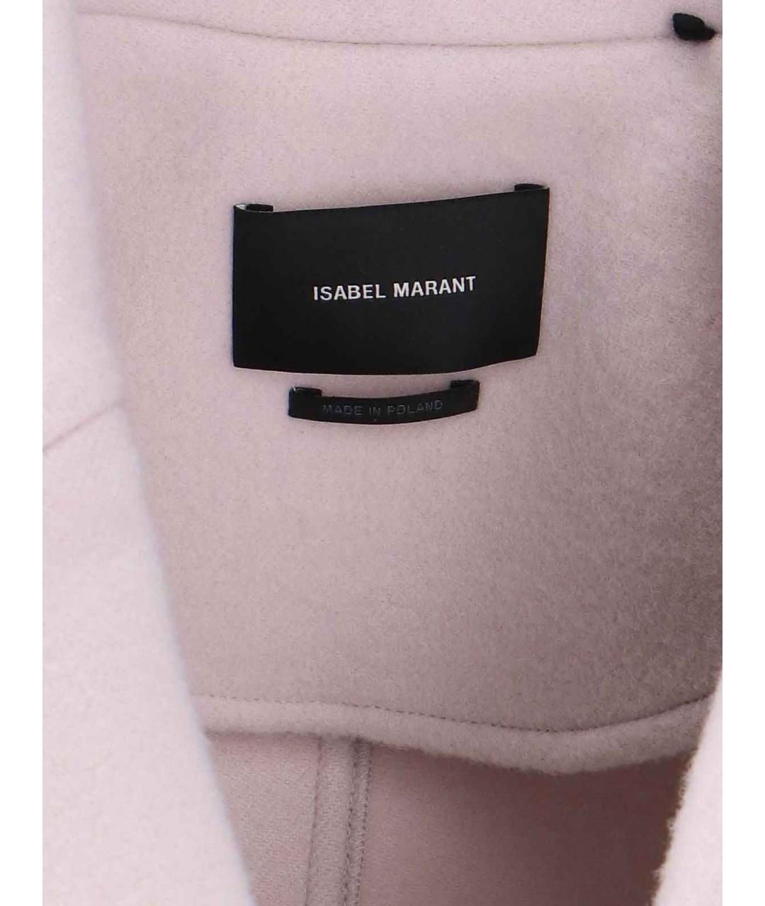 ISABEL MARANT Розовое шерстяное пальто, фото 4