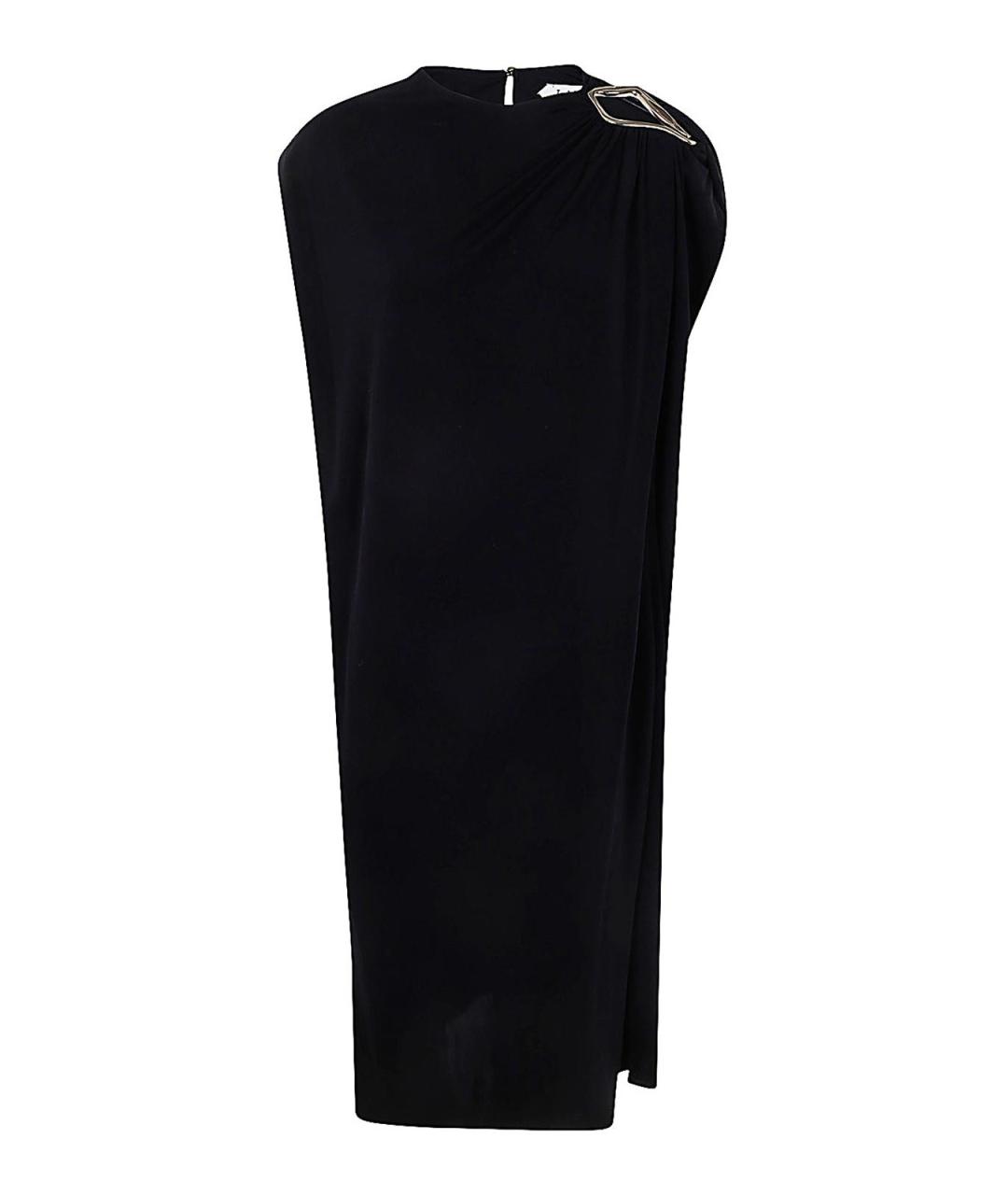 LANVIN Черное вискозное коктейльное платье, фото 2