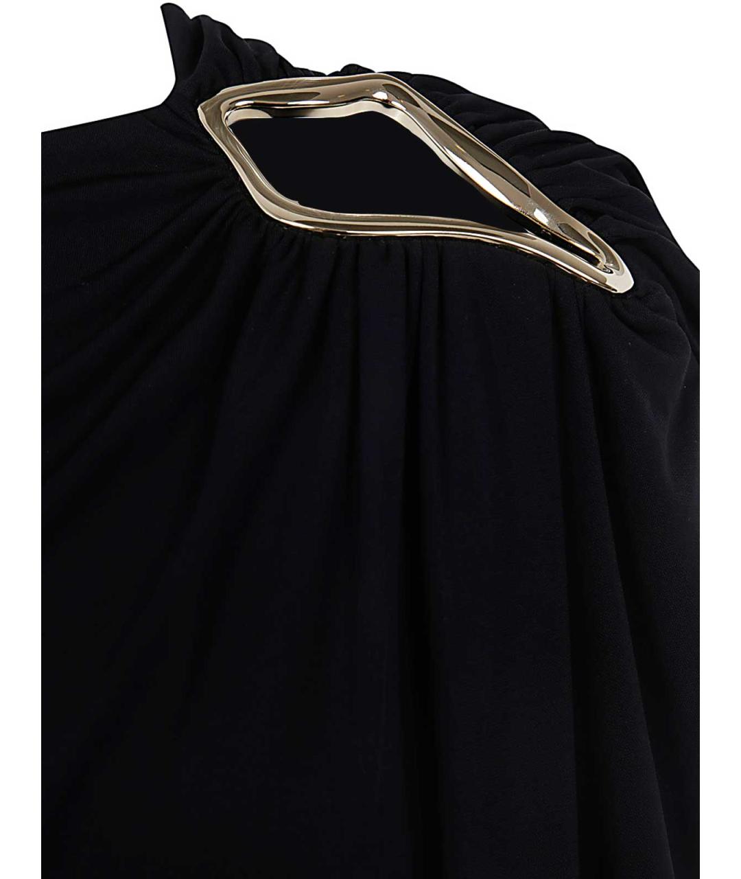 LANVIN Черное вискозное коктейльное платье, фото 4