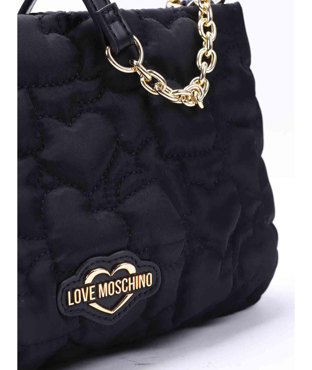 LOVE MOSCHINO Черная сумка через плечо из искусственной кожи, фото 4
