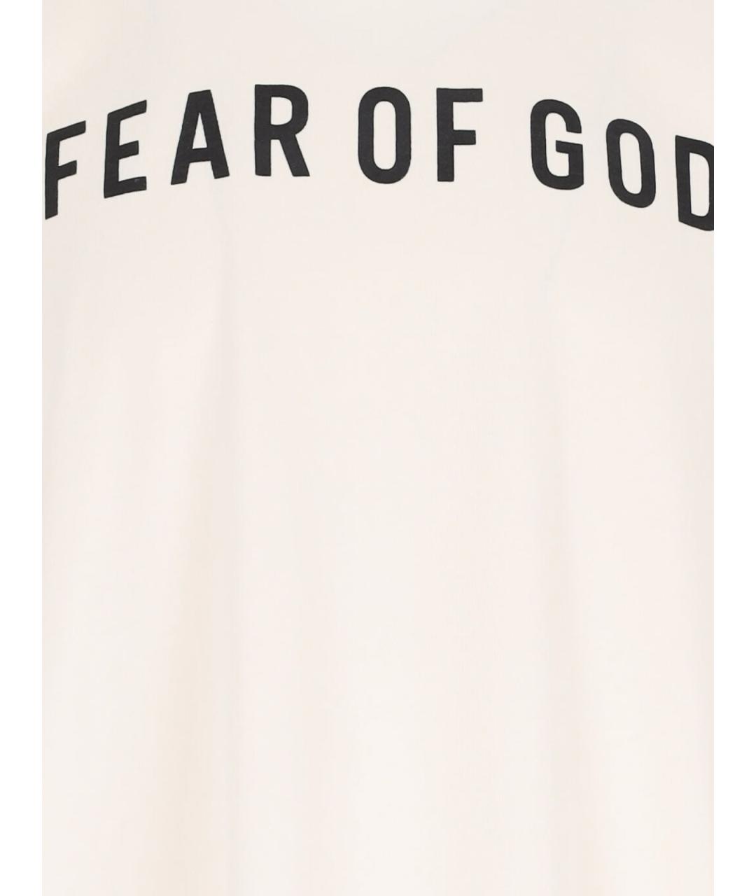 FEAR OF GOD Белая хлопковая футболка, фото 4