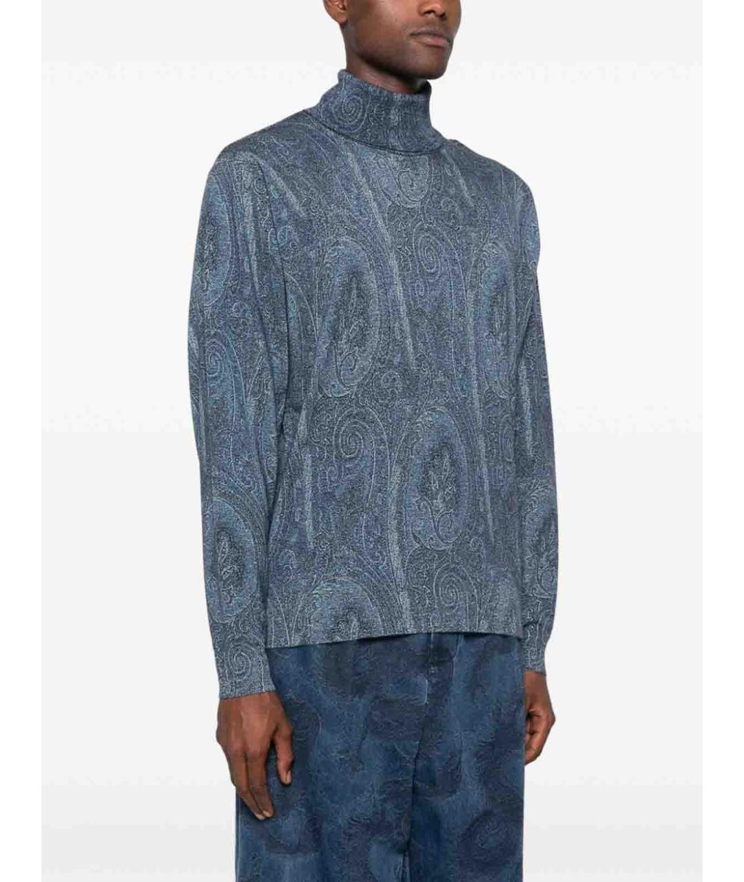 ETRO Голубая кашемировая водолазка, фото 2