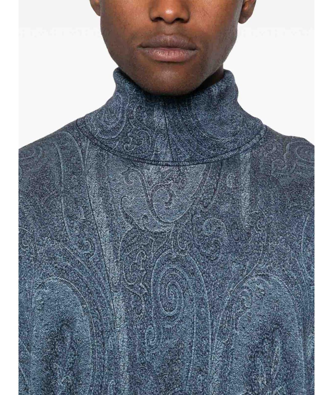 ETRO Голубая кашемировая водолазка, фото 4