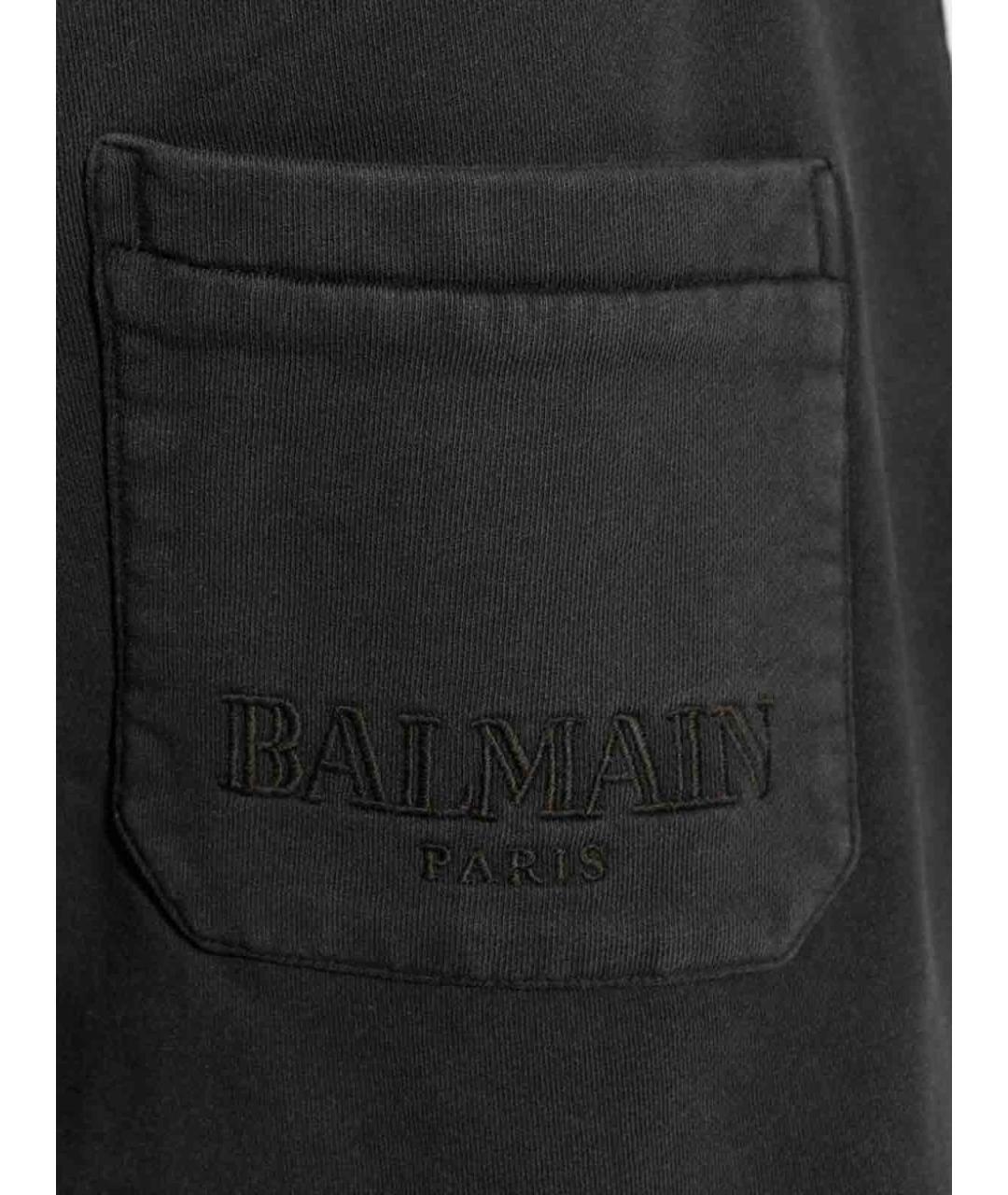 BALMAIN Серые хлопковые шорты, фото 5