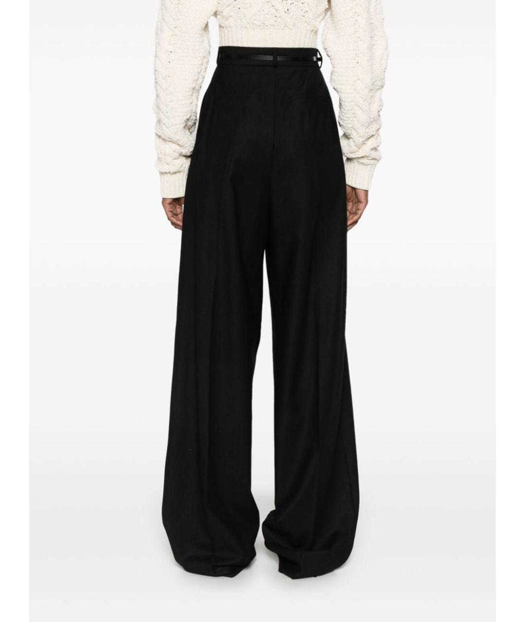 SPORTMAX Черные брюки широкие, фото 3